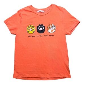 (NWOT) Pull & Bear "We Are on the Same Team" Paw Print Graphic Tee – Small